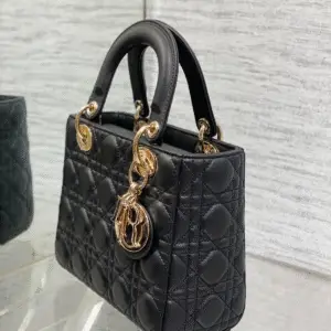 Dior Medium Lady bag black Cannage Lambskin