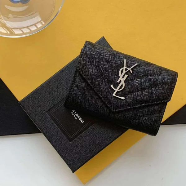 Ysl wallet with Sliver hardware