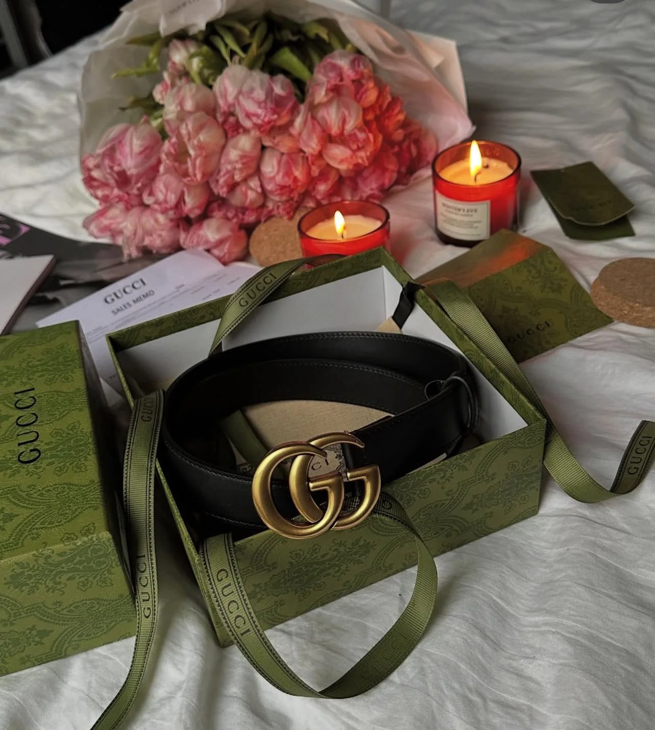 Gucci Black Belt - SIZE 85