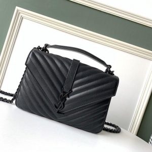 YSL College Medium Quilted Leather Bag