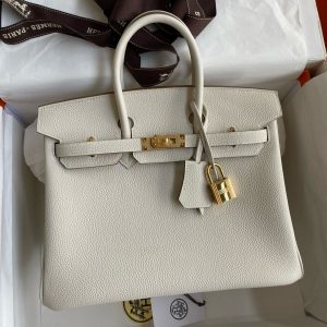 HEMRES BIRKIN 25CM CREAM TOGO LEATHER GOLD HARDWARE