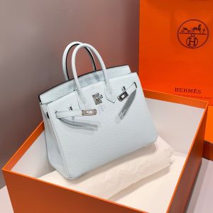 HERMES BIRKIN 25 IN CLOUD BLUE SILVER HARDWARE