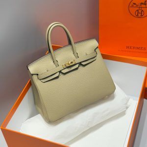 HERMES BIRKIN 25 IN DARK KHAKI GOLD HARDWARE