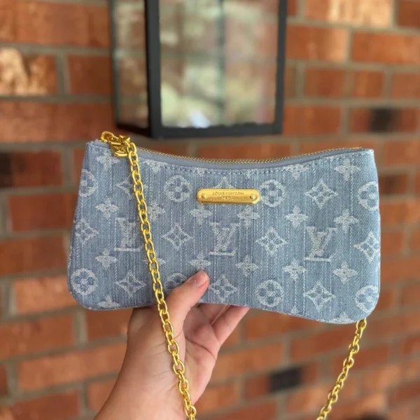 Louis Vuitton Liv Pochette in Blue Denim