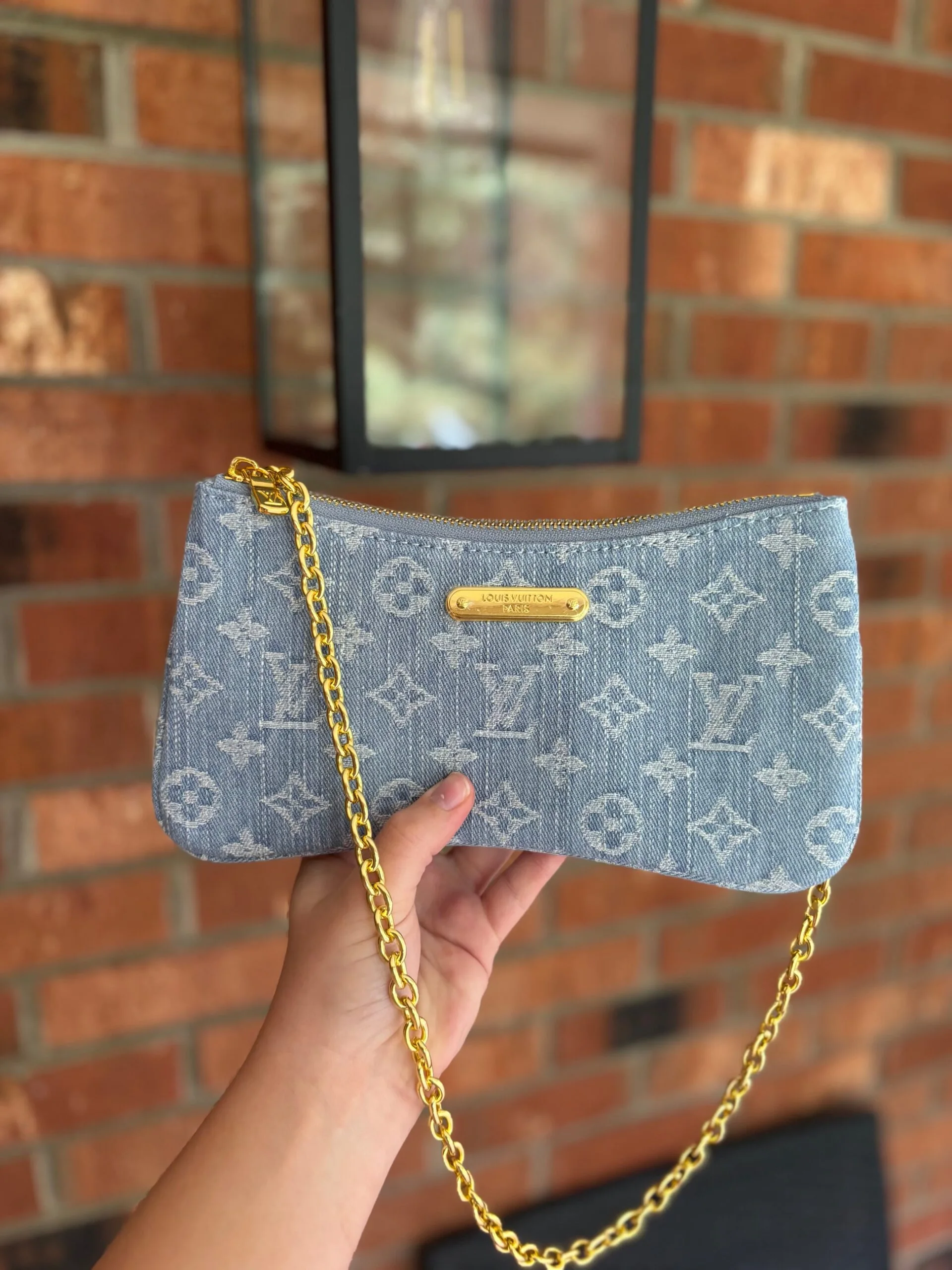 Louis Vuitton Liv Pochette in Blue Denim