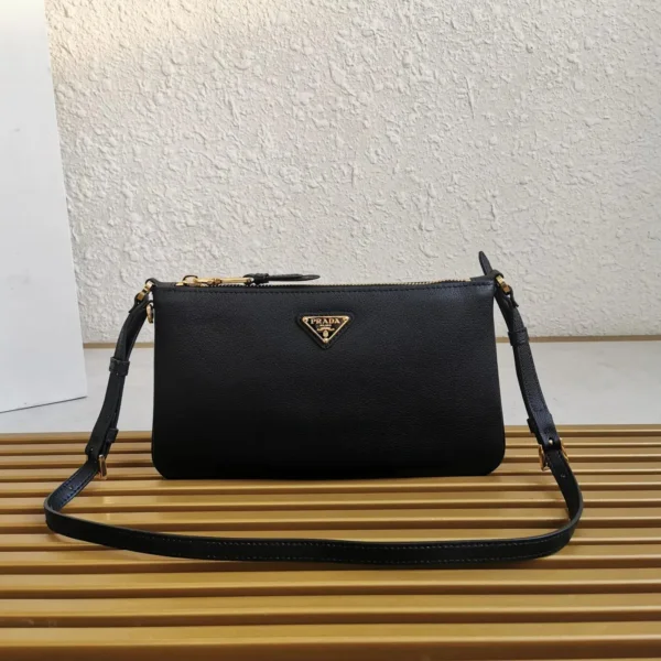 Prada Leather Shoulder Bag Black