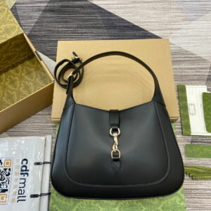 JACKIE MEDIUM SHOULDER BAG 35 IN BLACK GOLD HARDWARE