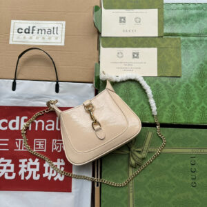 JACKIE NOTTE MINI BAG 19 IN BEIGE CRACKED LACQUER