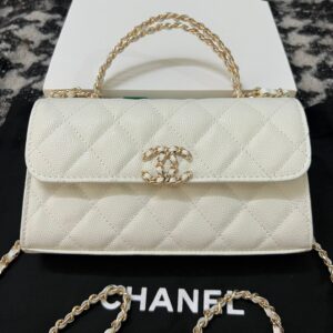 CHANEL KELLY 23P CLUTCH WITH CHAIN GOLD HARDWARE