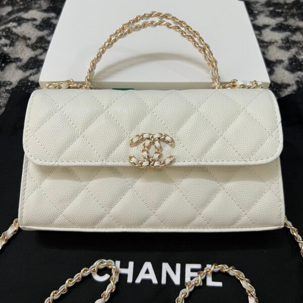 CHANEL KELLY 23P CLUTCH WITH CHAIN GOLD HARDWARE