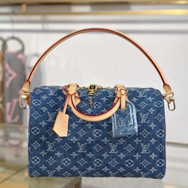 Louis Vuitton Monogram Denim Speedy Soft 30 bag