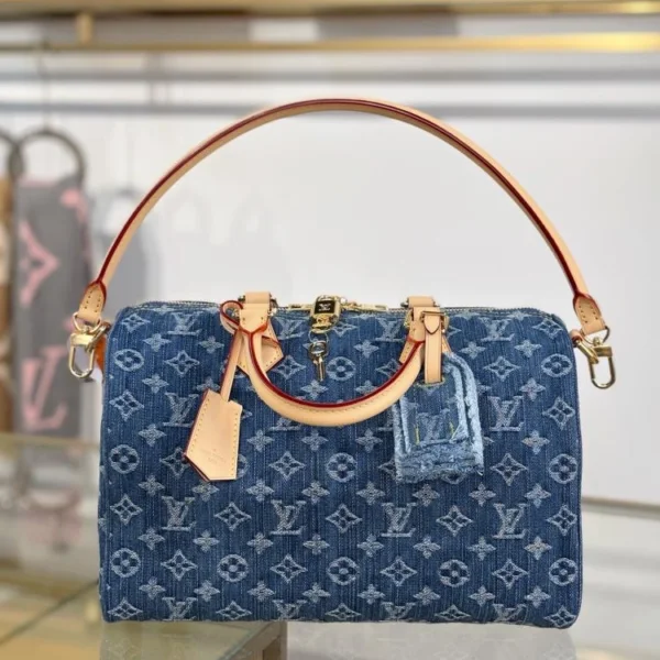 Louis Vuitton Monogram Denim Speedy Soft 30 bag
