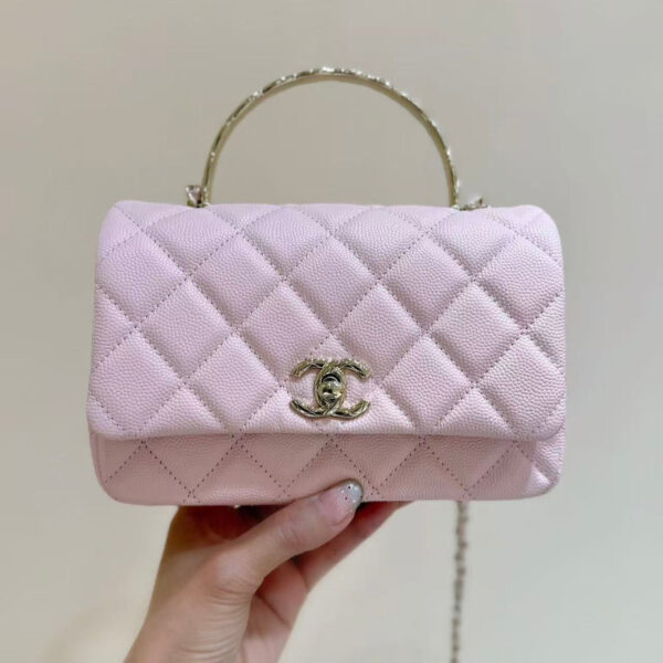 CHANEL 25S COCO CRUSH HANDLE 18 IN PINK GOLD HARDWARE