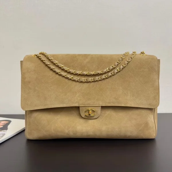 Chanel Suede Souplissimo Maxi Flap large