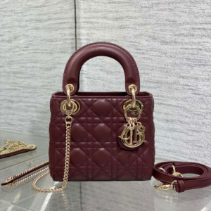Christian Dior Mini Lady Dior bag Gold hardware