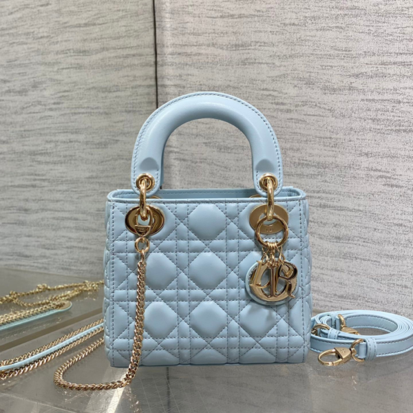 Dior Mini Lady Dior Bag in Ice Blue