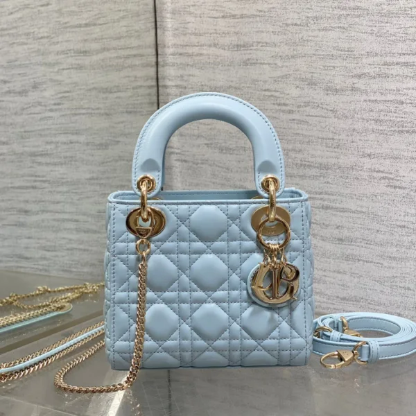 Dior Mini Lady Dior Bag in Ice Blue