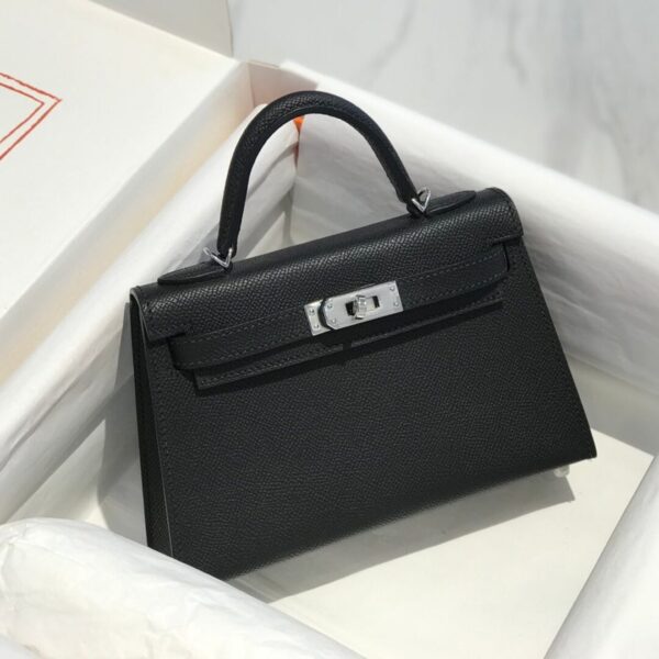 HN MINI 20 BLACK EPSOM SILVER HARDWARE