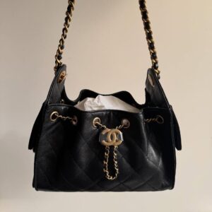 CHANEL 25 Mini Black Gold Hardware