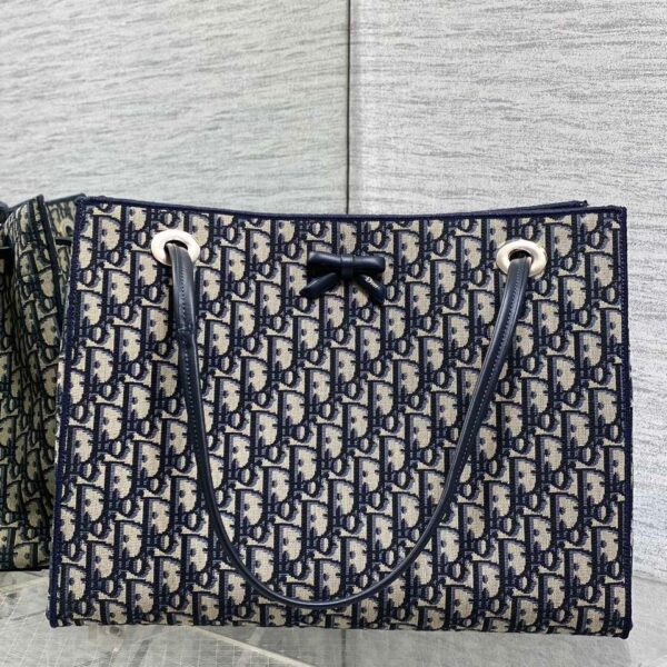 Dior Promenade Shopping Bag in Blue Dior Oblique Jacquard