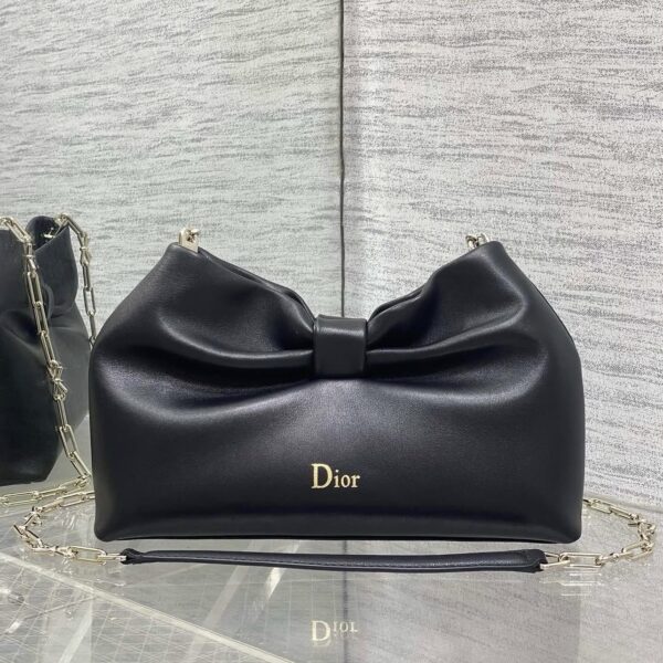 Dior Bow Bag in black lambskin