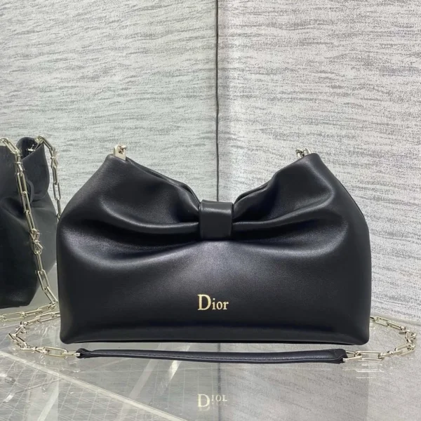 Dior Bow Bag in black lambskin