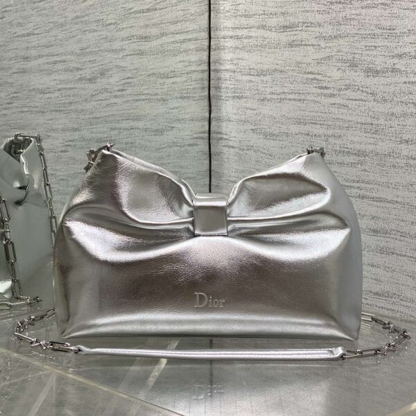 Dior Bow Bag in Sliver