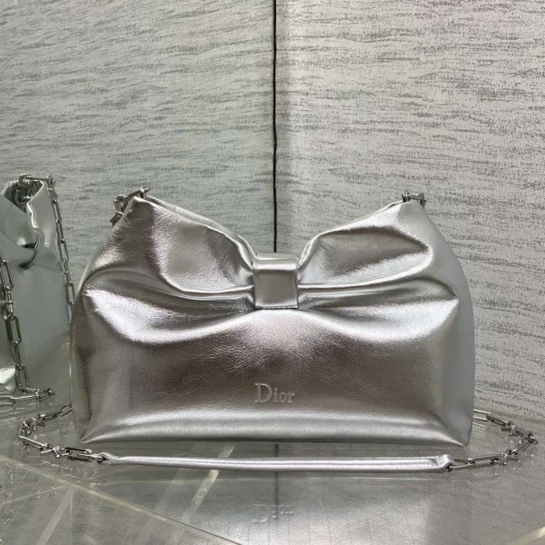 Dior Bow Bag in Sliver