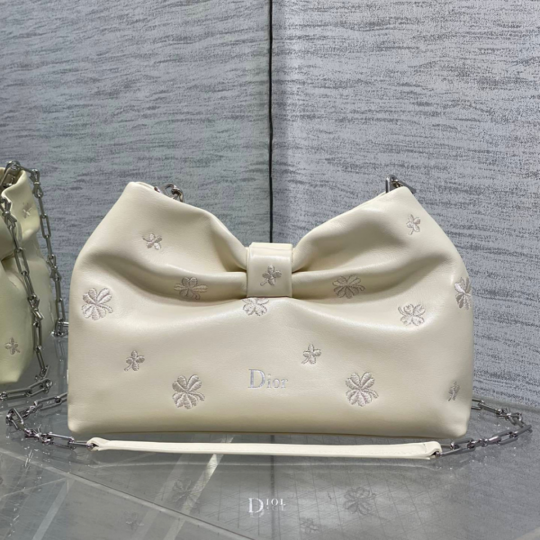 Dior Bow Bag Small Latte Lambskin