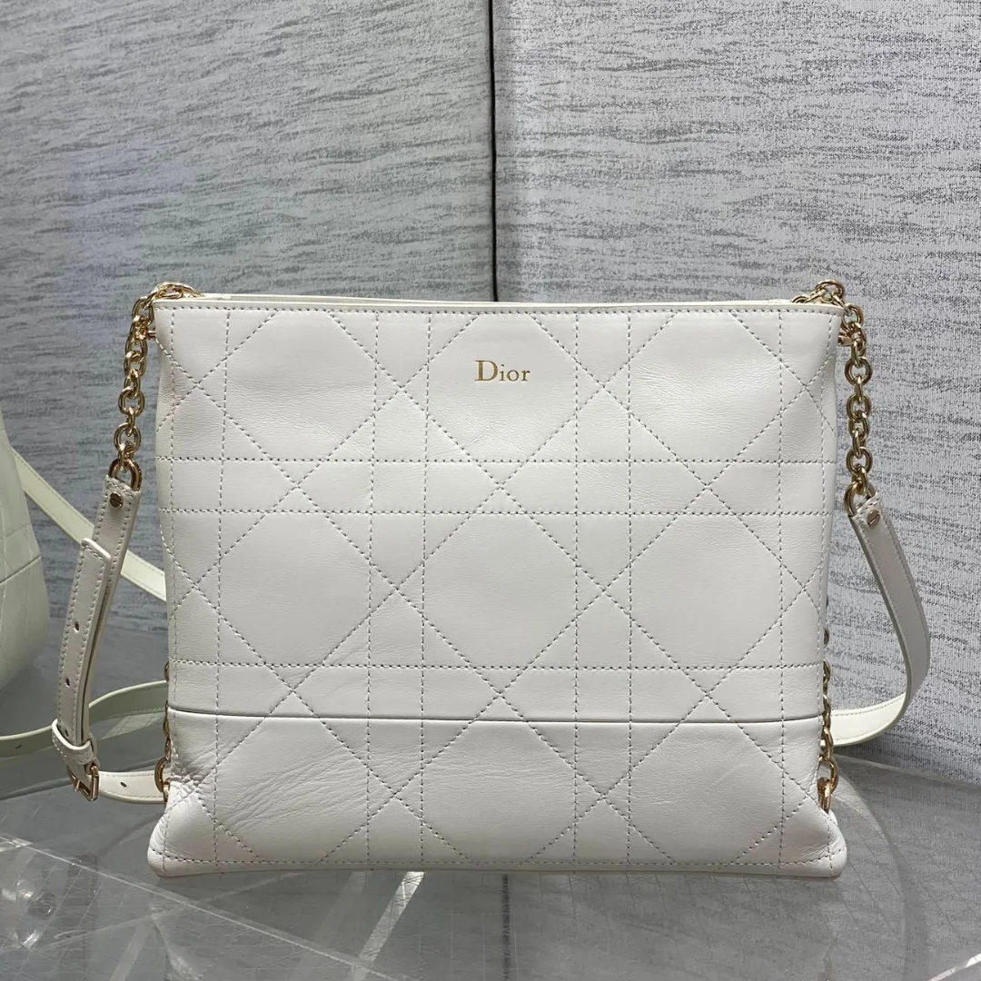 Dior Trianon Bag in White Gold Hardware