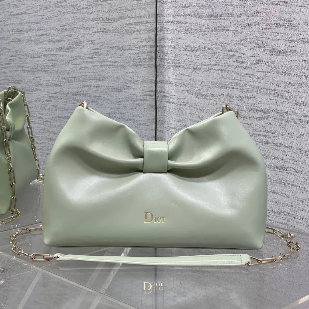 Dior Bow Bag Green Lambskin