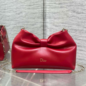 Dior Bow Bag Red Lambskin