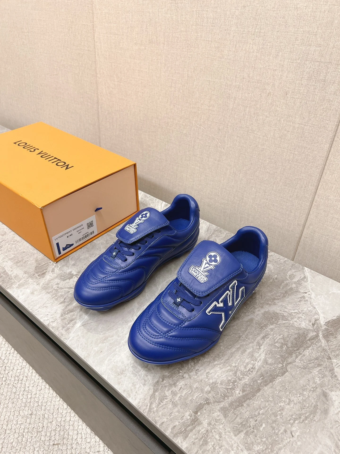 LV Women Blue Leather Sneakers