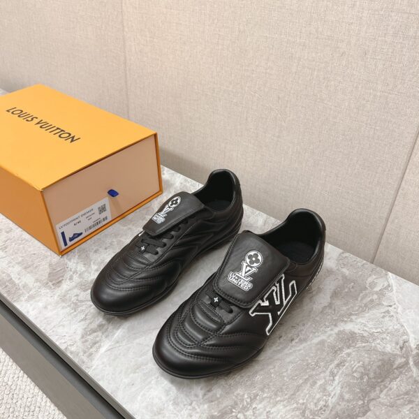 LV Women Black Leather Sneakers