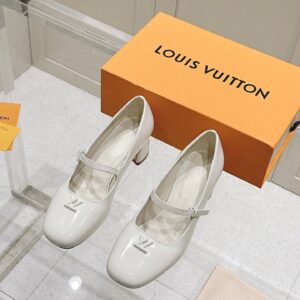 LV Women White Patent Leather Heels