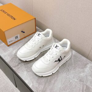 LV Women White Leather Sneakers