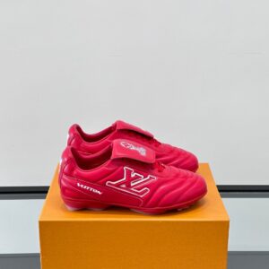 LV Men Red Leather Sneakers