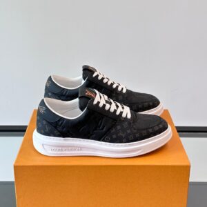 LV Men Black Leather Sneakers