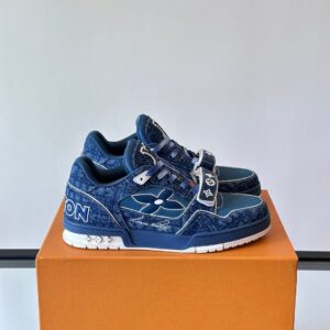 LV Men Navy Denim Sneakers