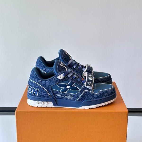 LV Men Navy Denim Sneakers