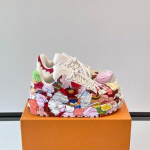 LV Men White Multicolor Leather Sneakers