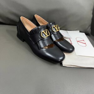 Valentino Women Black Leather Heels