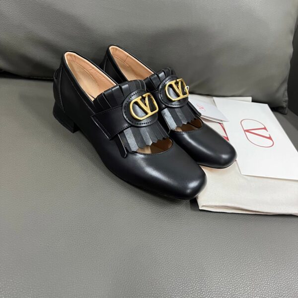Valentino Women Black Leather Heels