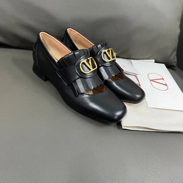Valentino Women Black Leather Heels