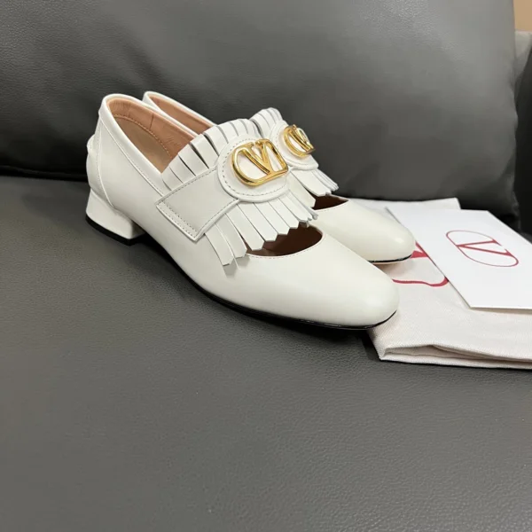 Valentino Women White Leather Heels