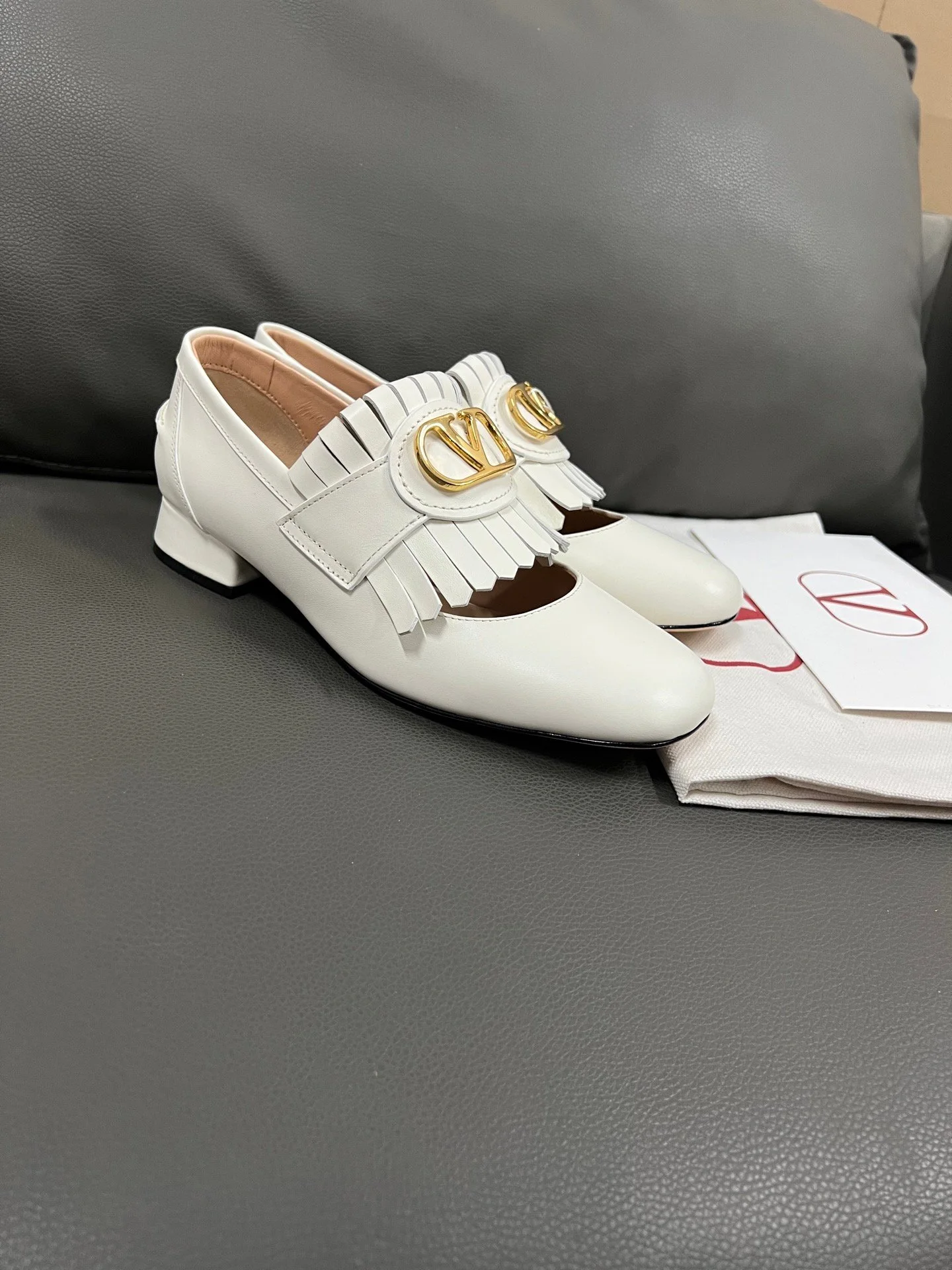 Valentino Women White Leather Heels