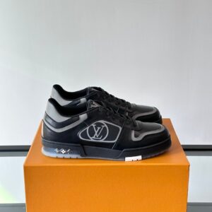 LV Men Black Leather Sneakers