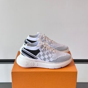 LV Men White Knit Mesh Sneakers
