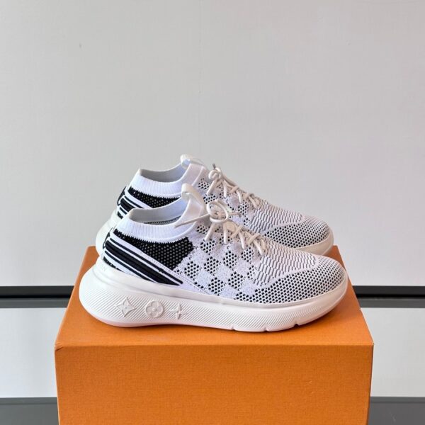 LV Men White Knit Mesh Sneakers
