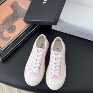 Chanel Women Pink Canvas Casual Sneakers